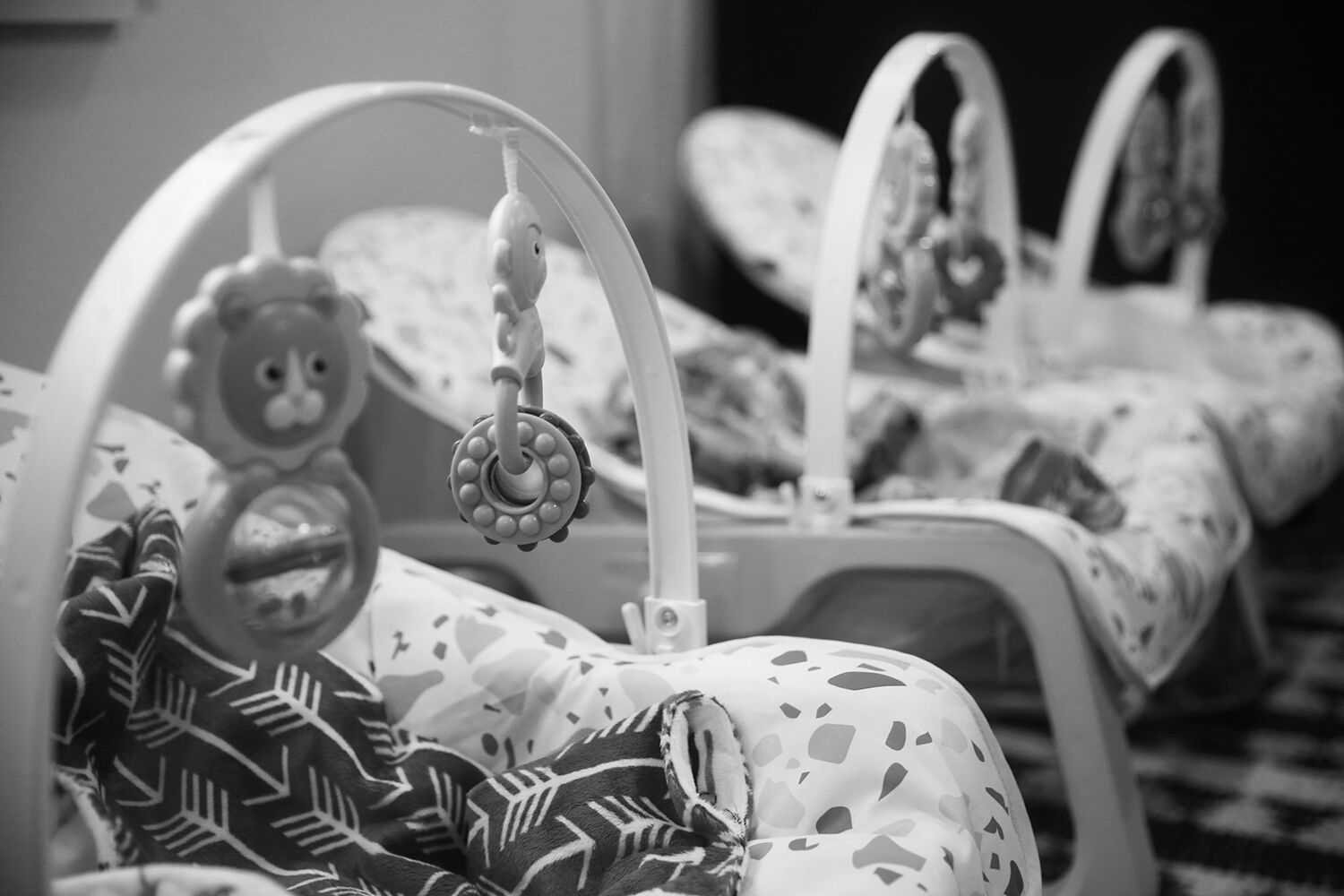The Olsens worked in advance to acquire supplies for their incoming babies